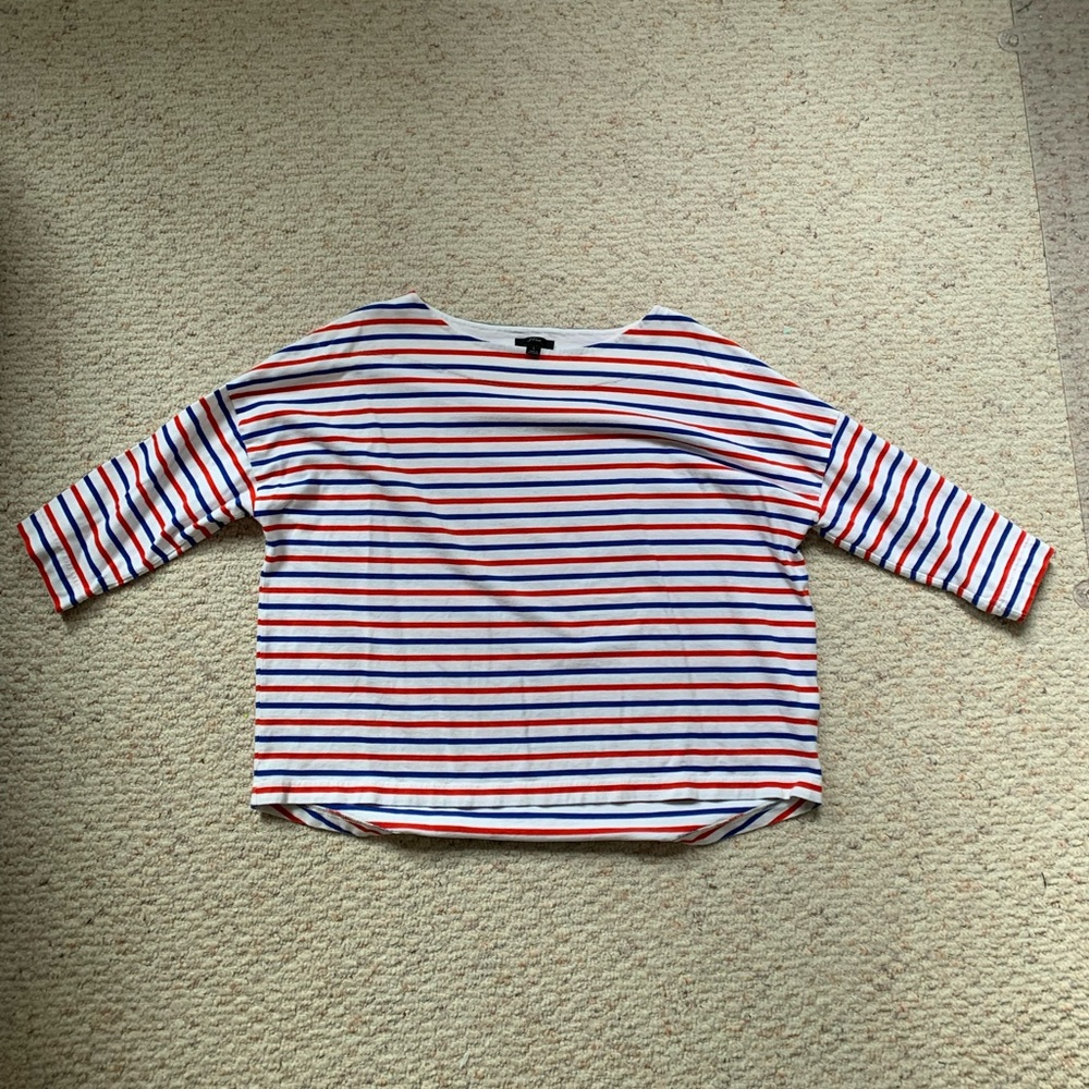 J.Crew Striped Shirt - Batwing Arms, Boatneck